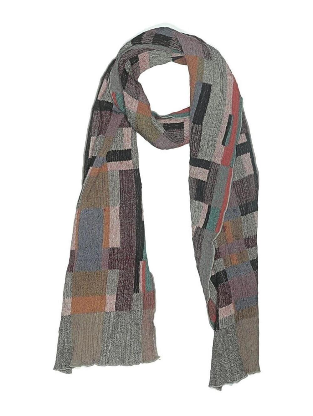 Nuno For MOMA Double-Weave Wool Geometric Made In Japan Modern Art Scarf